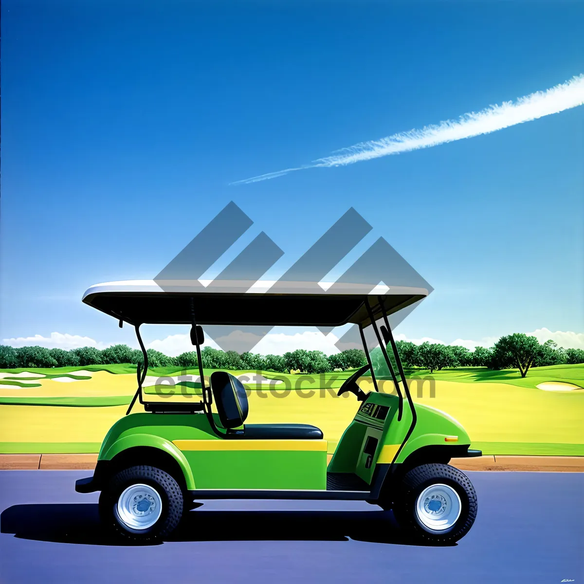 Picture of Golf Cart - Efficient and Stylish Golf Transportation.