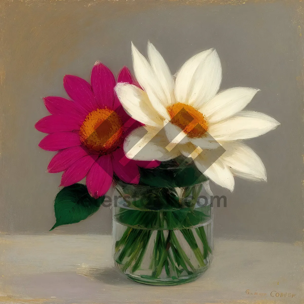 Picture of Vibrant Blossoms in A Floral Vase
