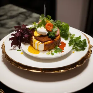 Fresh and Delicious Vegetables Salad Plate