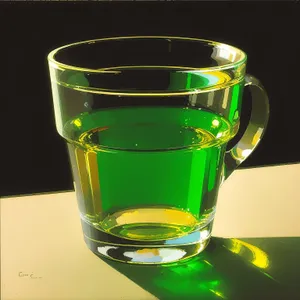 Refreshing Golden Tea in Glass Mug