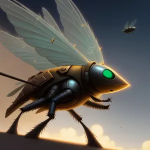 Bug on Pen: Ladybug, Beetle, and Cockroach