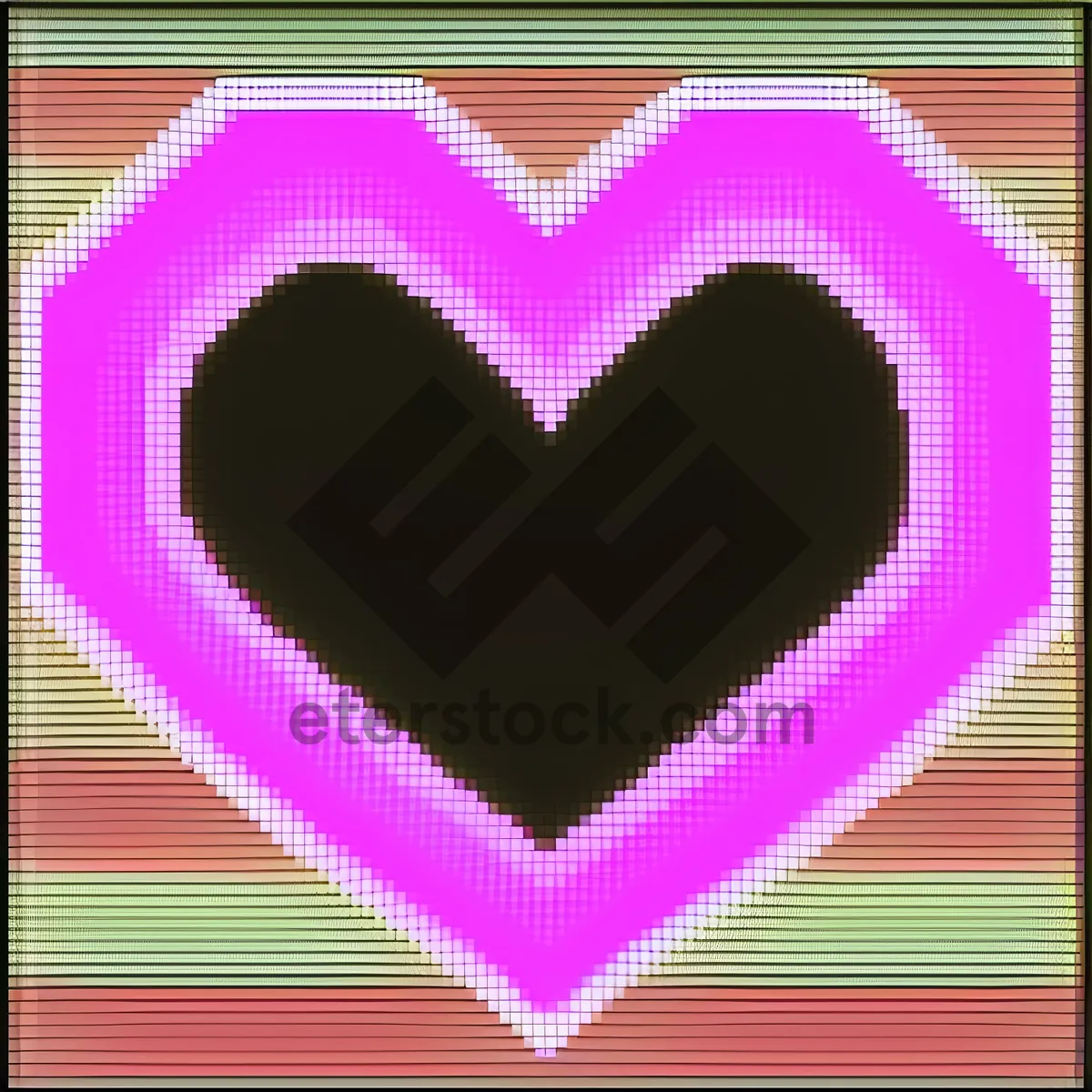 Picture of Colorful Heart Decorative Pattern