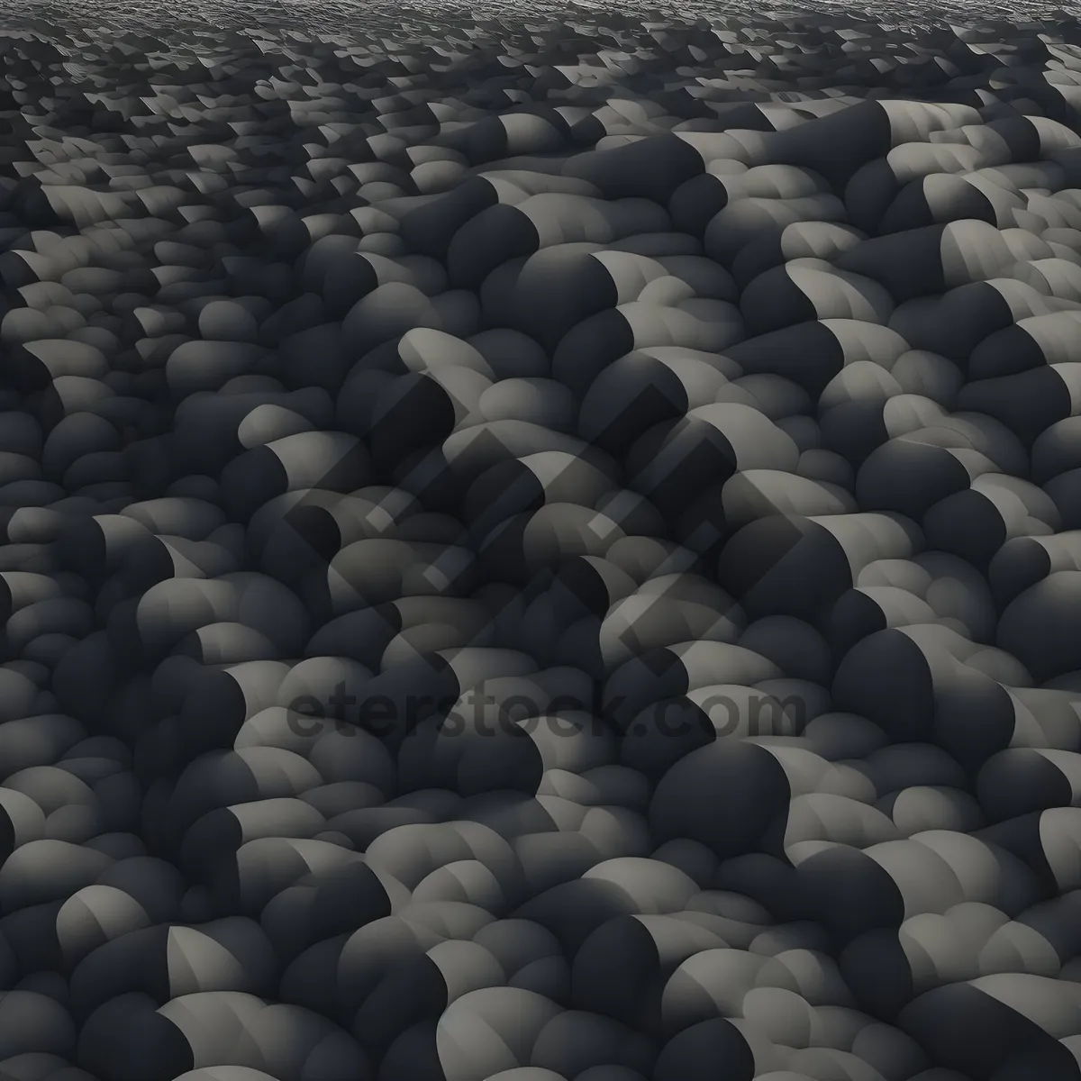 Picture of Beachfront tile roof over cobblestone and rock.