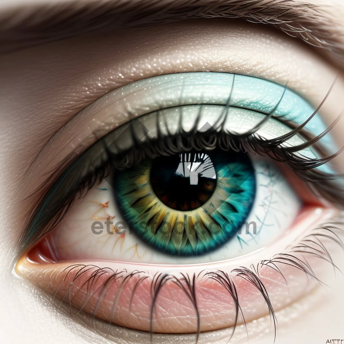 Picture of Mystic Gaze: Close-up View of Mesmerizing Eyeball