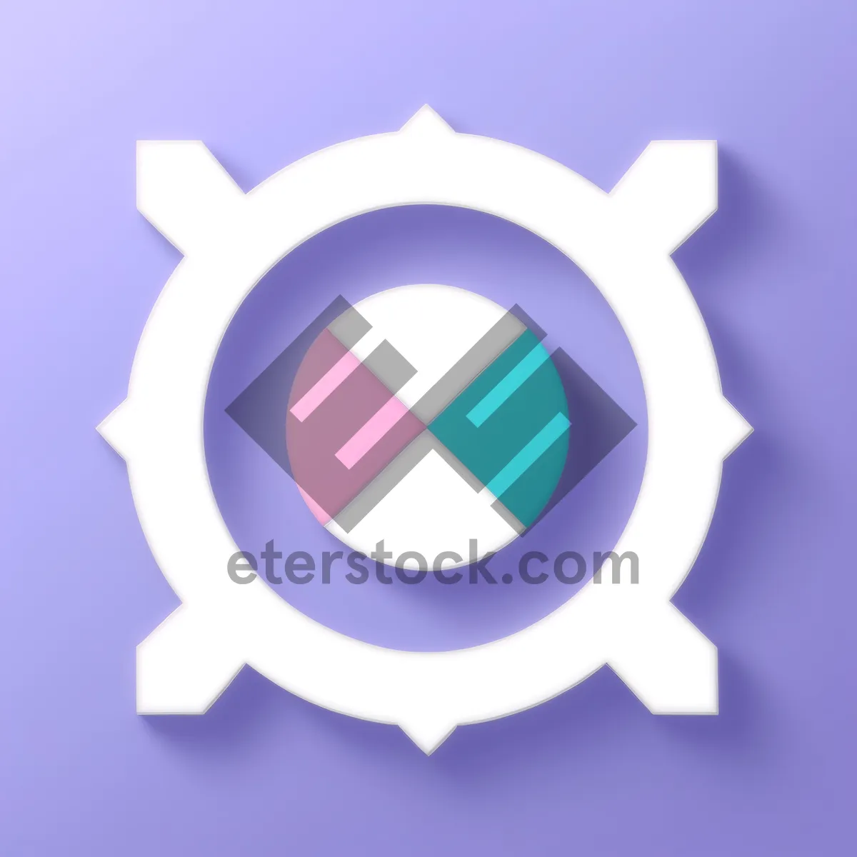 Picture of Web Graphic Design Icon Set: Gear Sign Sticker