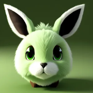 Fluffy Bunny Kitty with Adorable Ear Ears