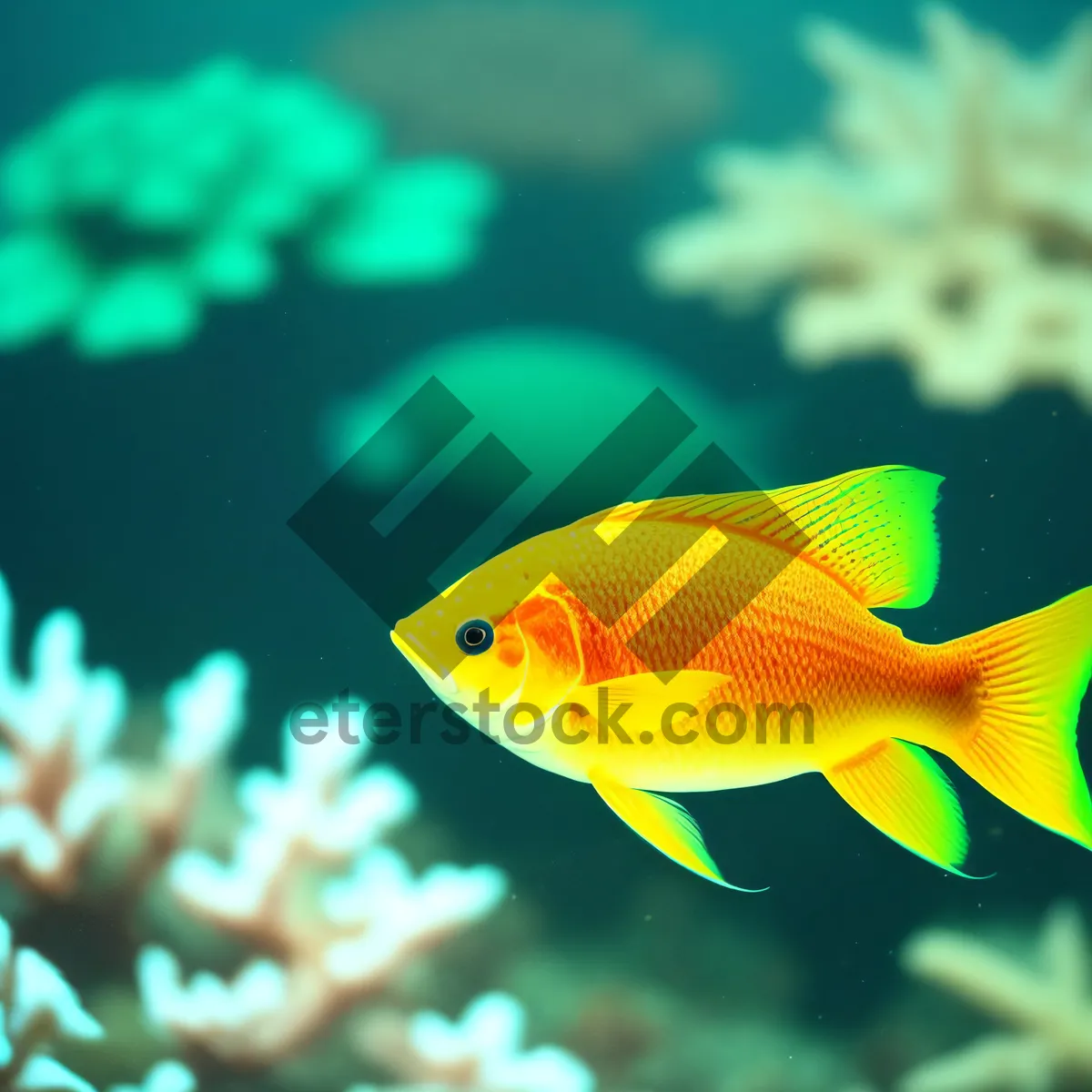 Picture of Colorful Marine Fish in Exotic Reef