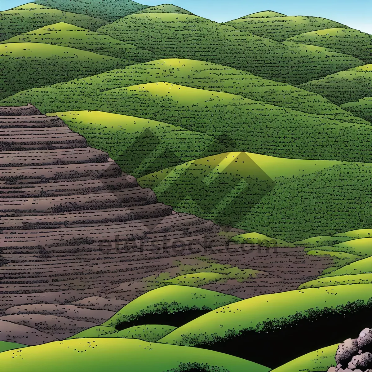 Picture of Rustic Tea Plantation in the Countryside