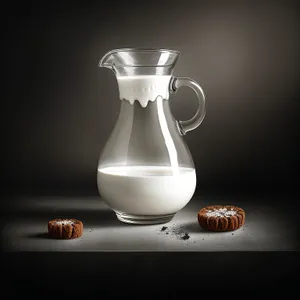 Glass Beaker with Clear Liquid