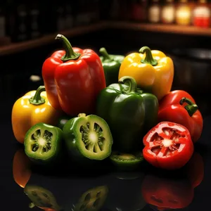 Fresh Bell Pepper Salad with Colorful Vegetables