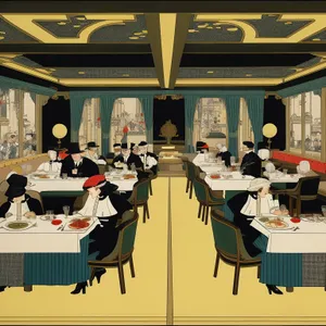 Modern Restaurant Interior Design with Empty Tables