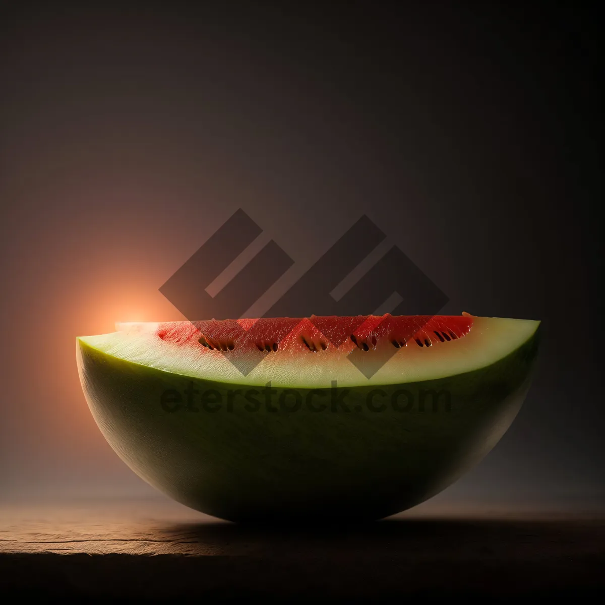 Picture of Fresh and Juicy Watermelon Slice in Bowl