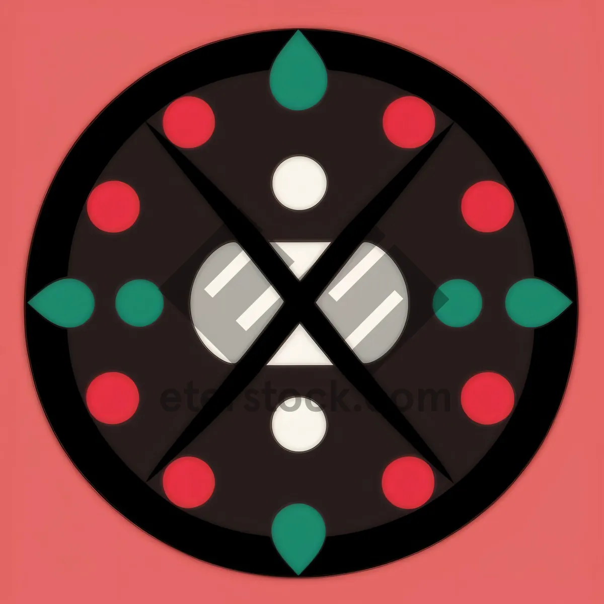 Picture of Polka Dot Cartoon Decoration Icon Design Art