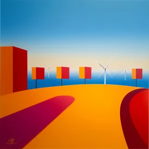 Abstract Graphic 3D Design Sign Art