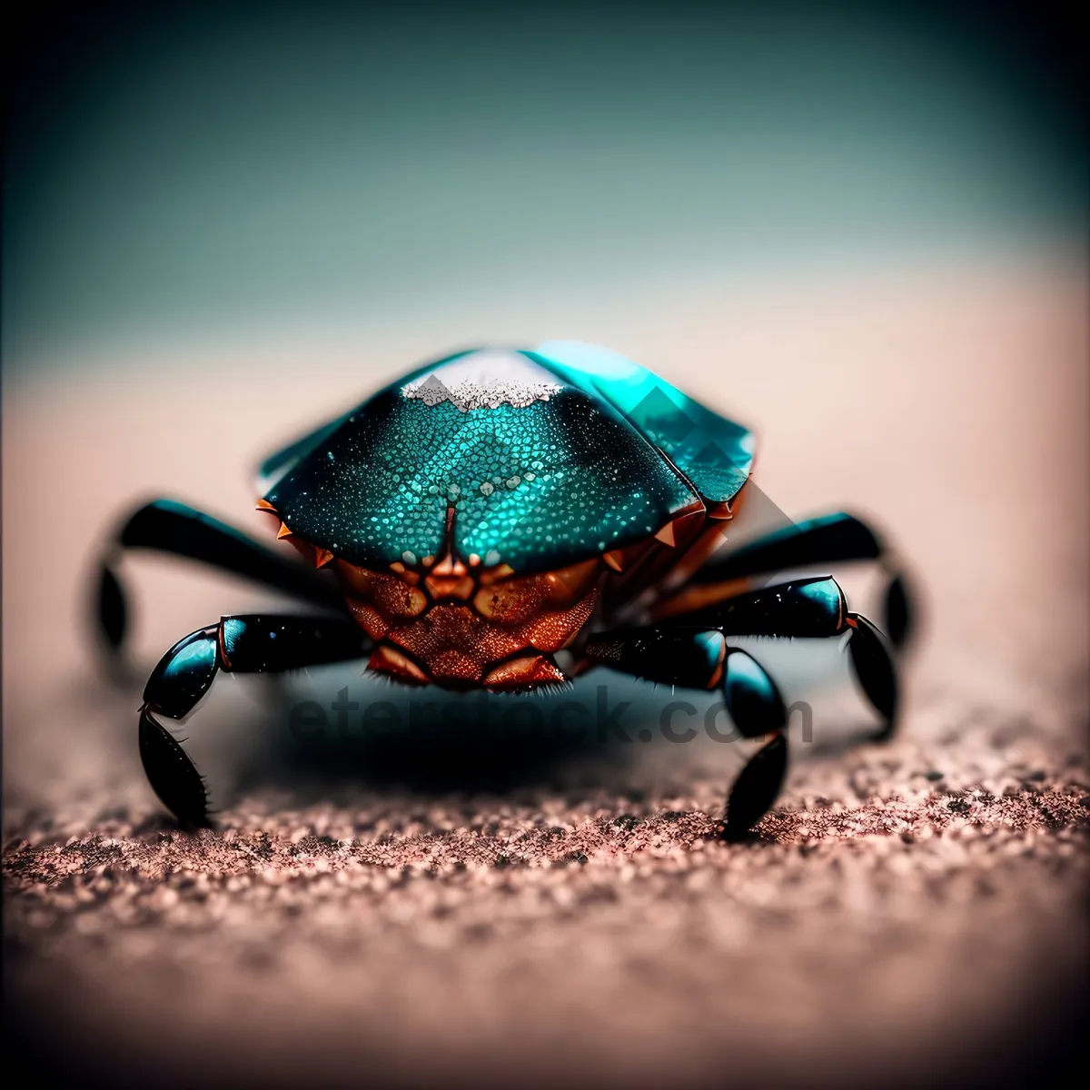 Picture of Black Leaf Beetle Ladybug - Invertebrate Arthropod Image