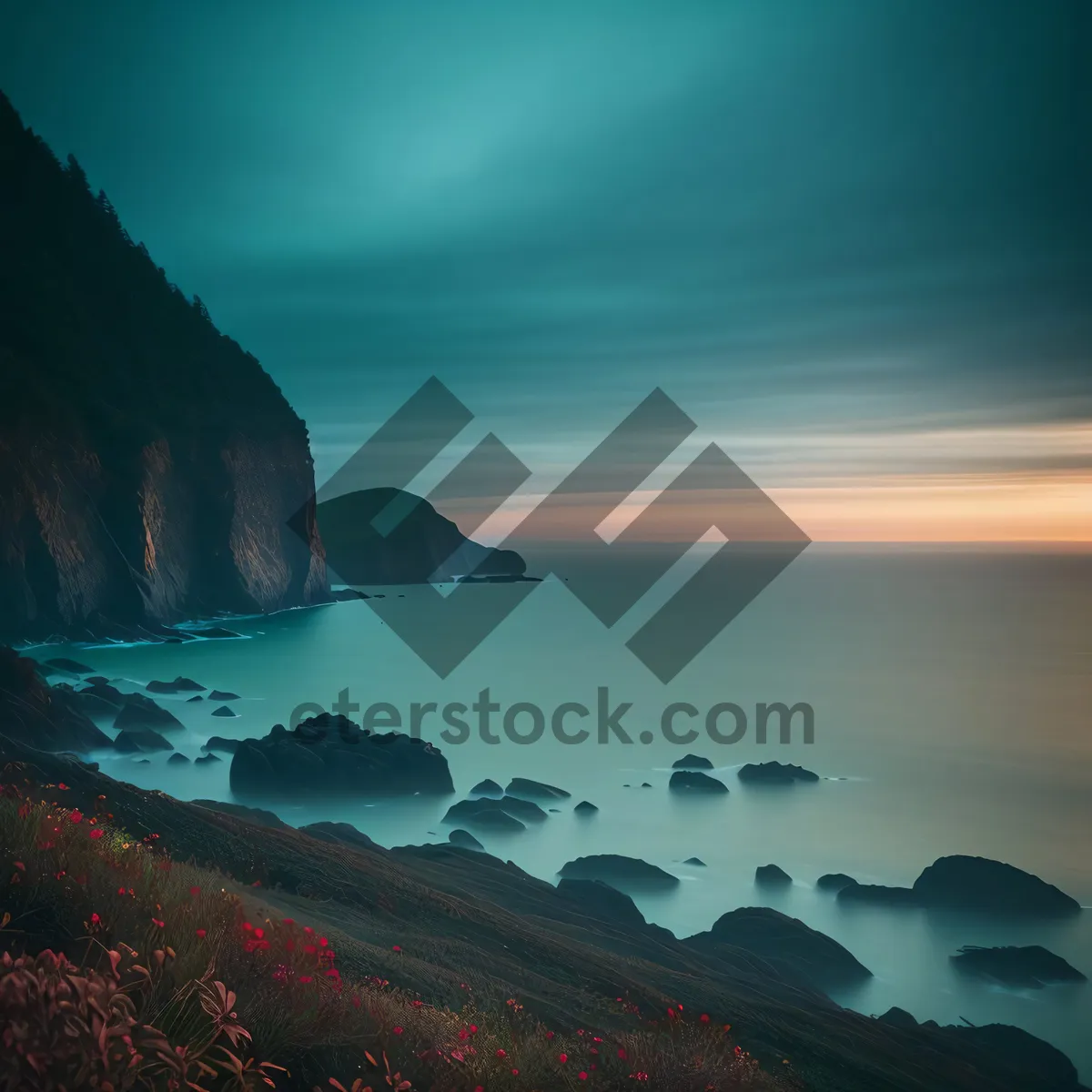 Picture of Scenic Cape Promontory Shores with Rocky Coastline