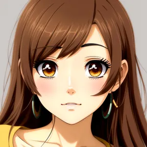 Pretty Face Mask Fashion Model with Attractive Hair
