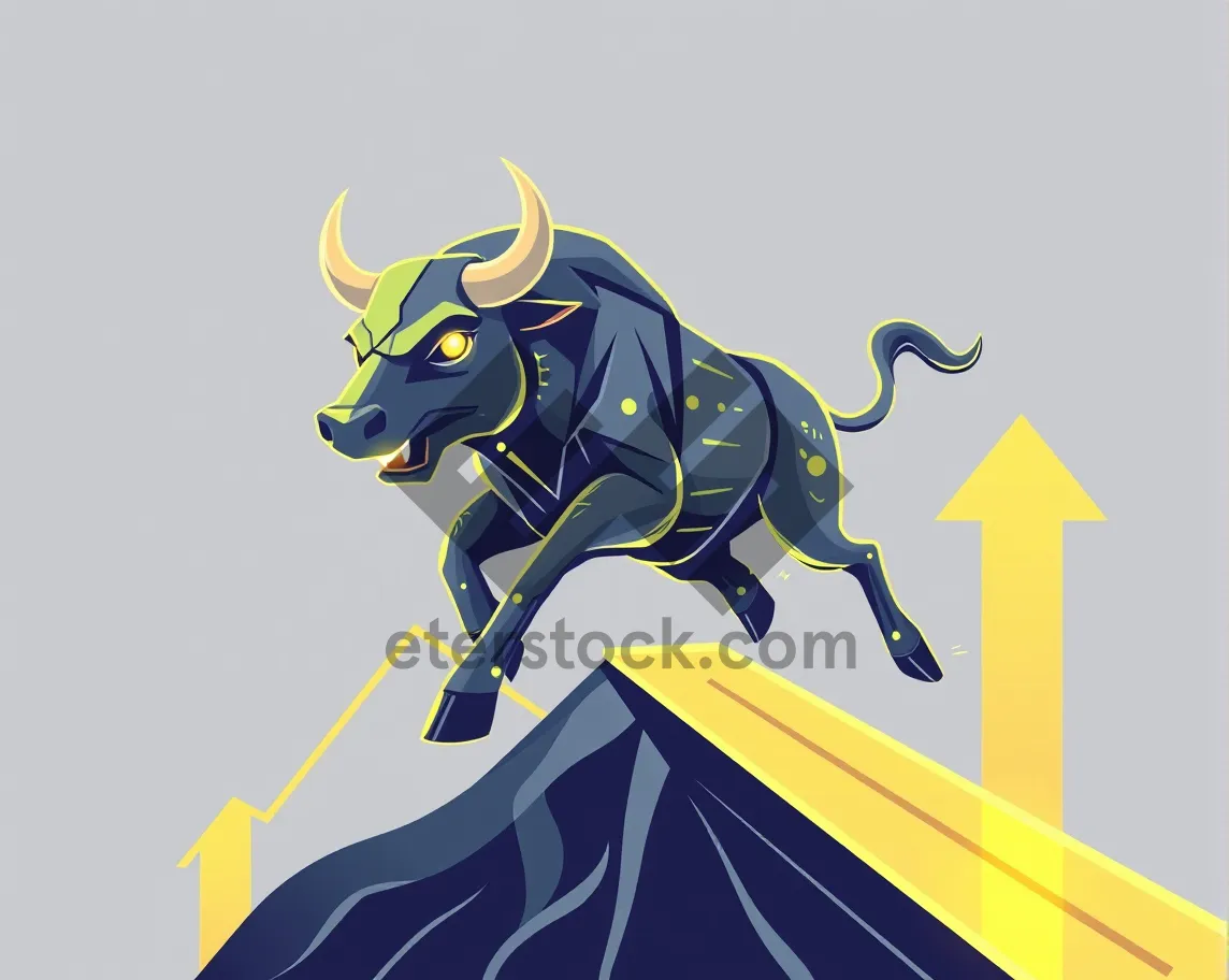 Picture of Cute Cartoon Horse in Cape Illustration