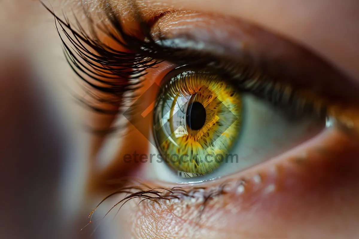 Picture of Close-up of human eye with beautiful makeup