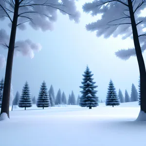 Snowy Splendor: Majestic Mountain Landscape in Winter
