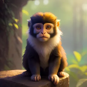 Cute Monkey in Wild Jungle