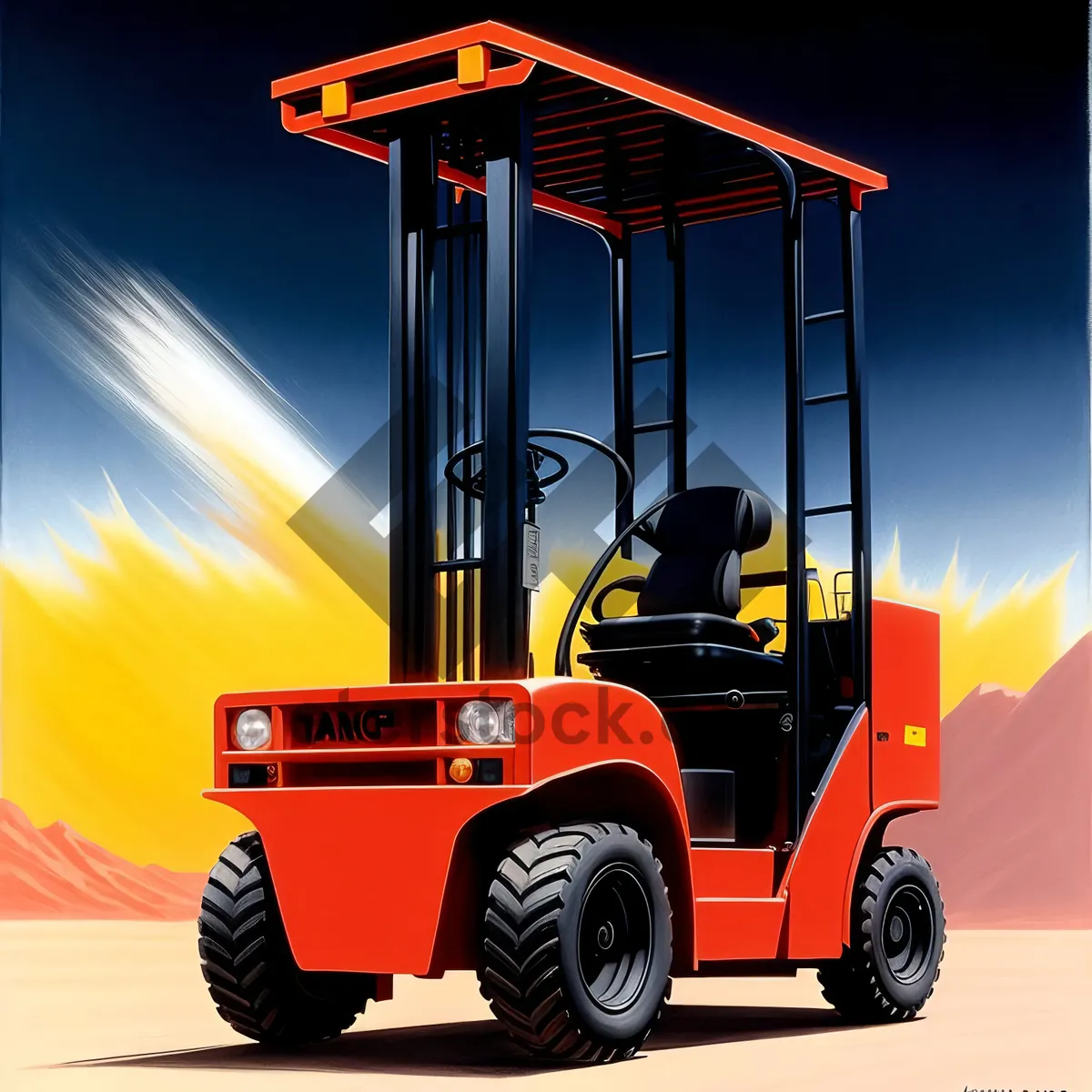 Picture of Heavy-duty Forklift Truck for Industrial Transport