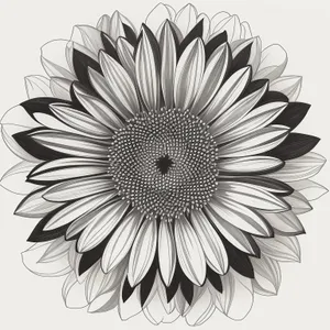 Floral Retro Sunflower Graphic Decoration