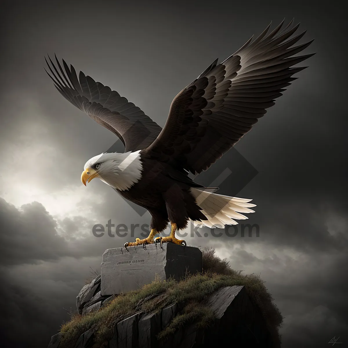 Picture of Bald Eagle Soaring in the Wild