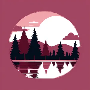 Silhouette Moon Icon: Round World Globe Design