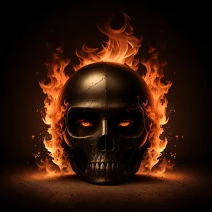 Dark Fear: Scary Black Mask Art Design