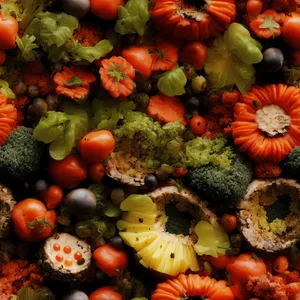 Colorful Harvest: Fresh Organic Vegetables and Fruits