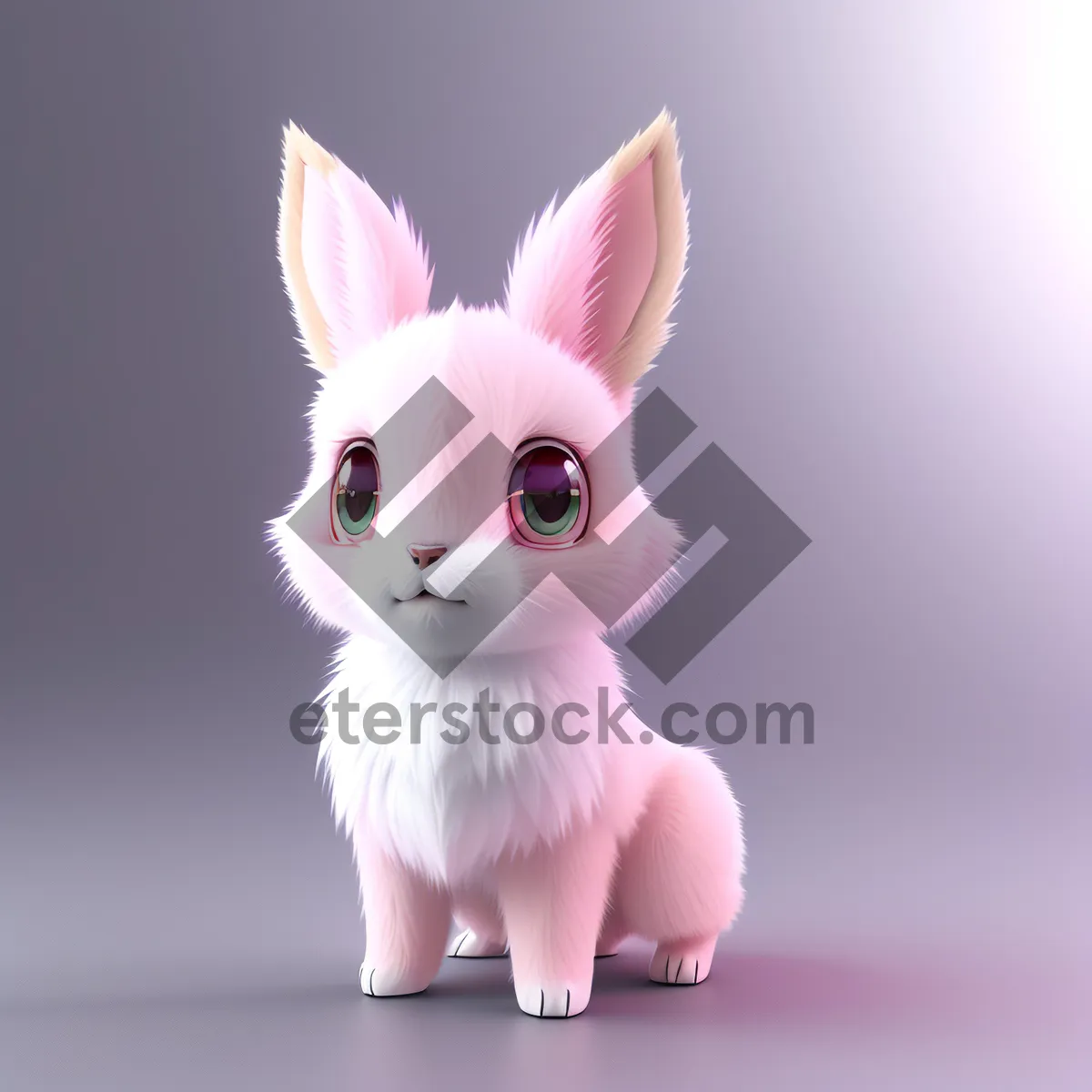 Picture of Fluffy Bunny Ears: Adorable Domestic Pet Portrait