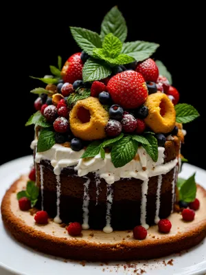 Sumptuous Plate of Fresh Delicious Fruits