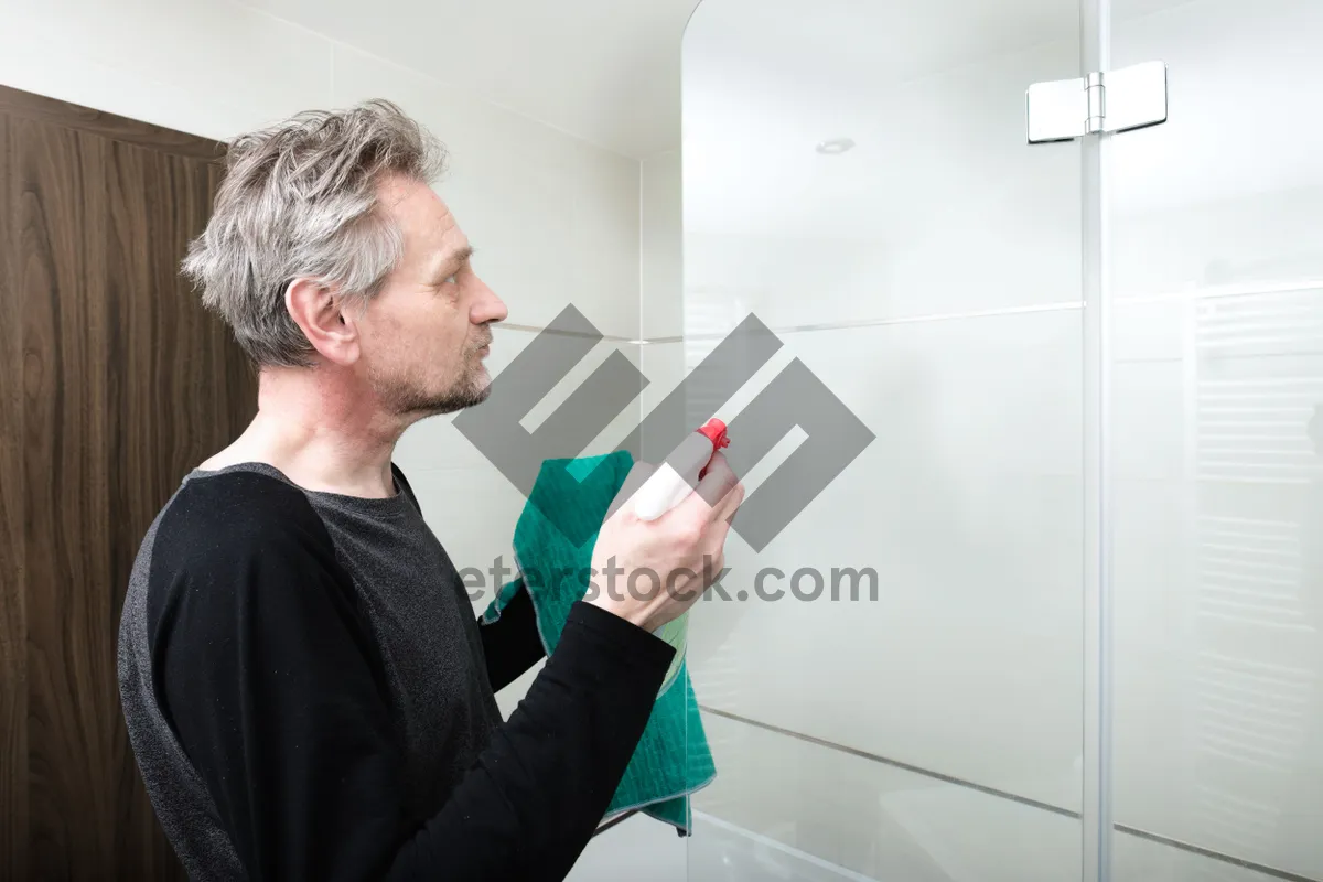 Picture of Smiling professional man in modern kitchen setting