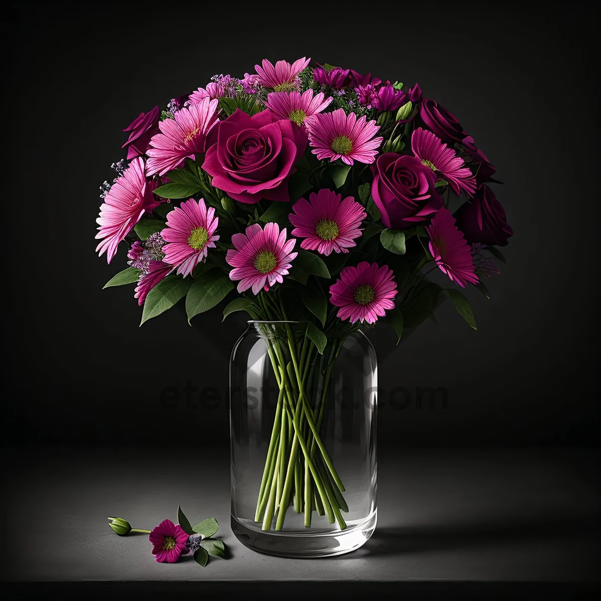 Picture of Pink Blossom Bouquet in Vase