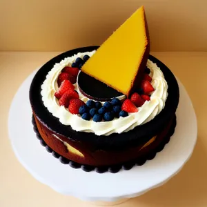 Delicious Berry-Filled Gourmet Cake with Cream