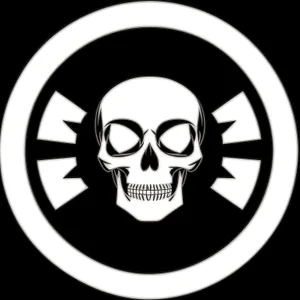 Black Poison Pirate Icon - Danger Sign