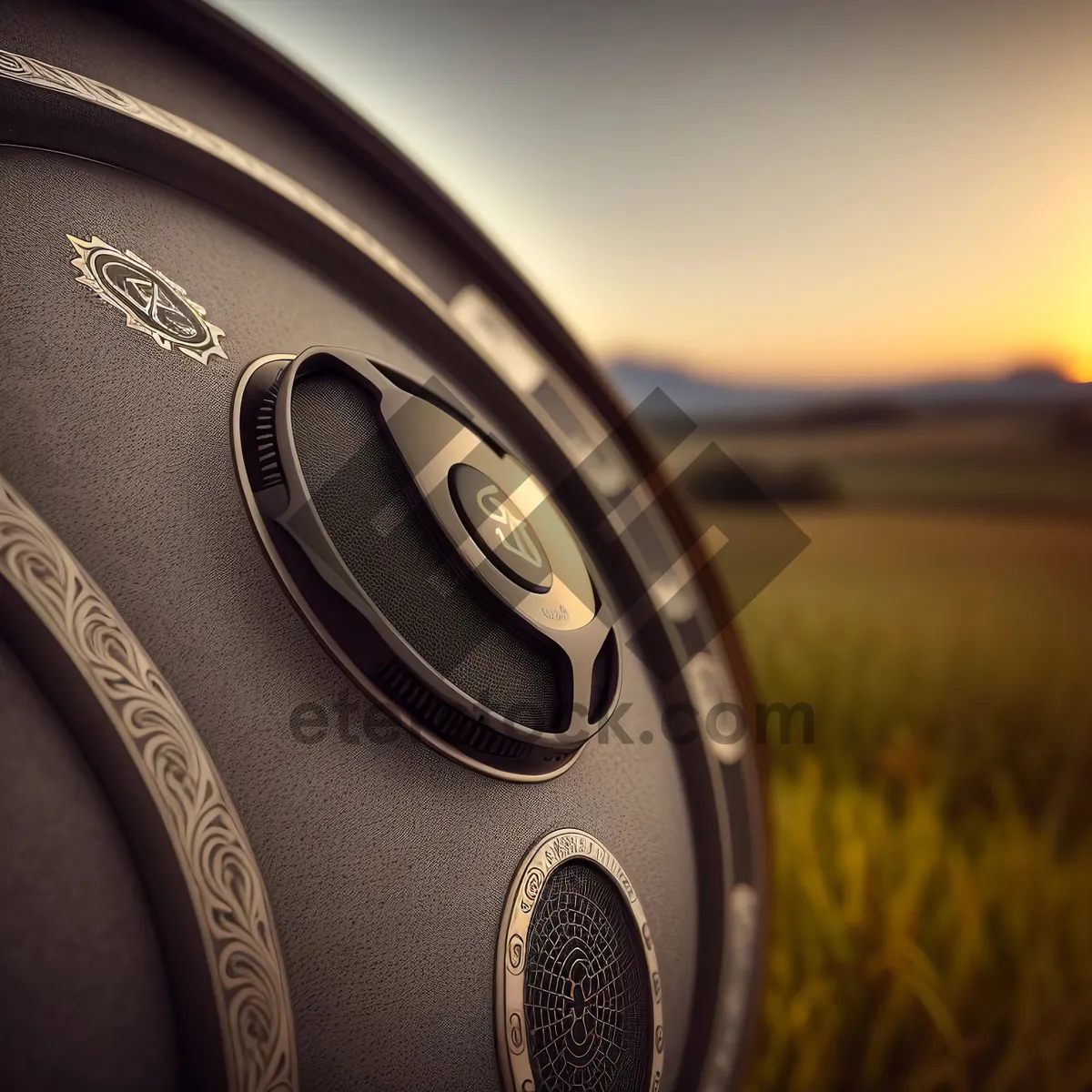 Picture of Modern Black Digital Camera Lens Cap - Close-Up Shot