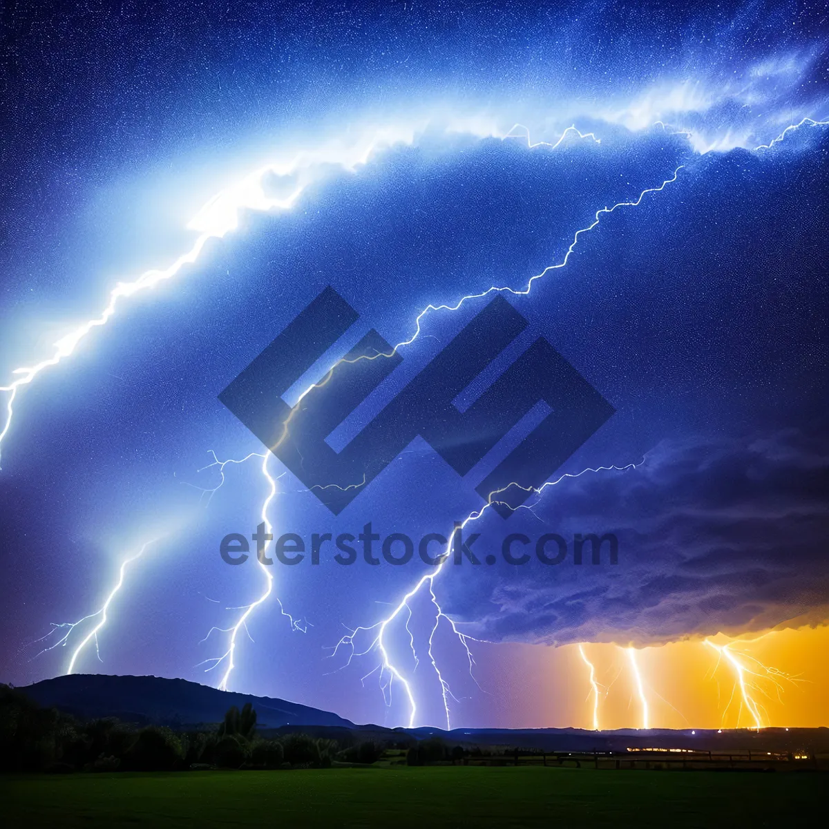 Picture of Dramatic Night Sky in Rural Landscape