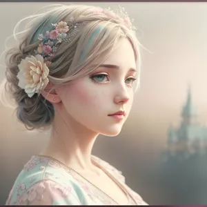 Blond Beauty with Smiling Eyes and Stylish Fashion