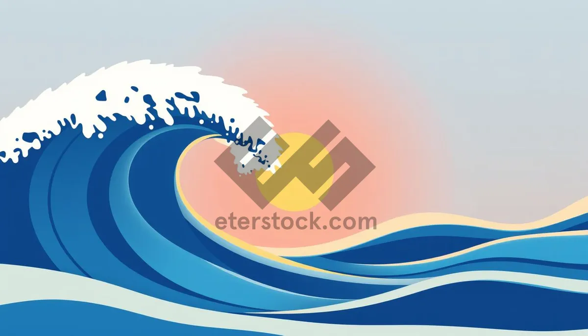 Picture of Abstract Colorful Wave Graphic Design Element