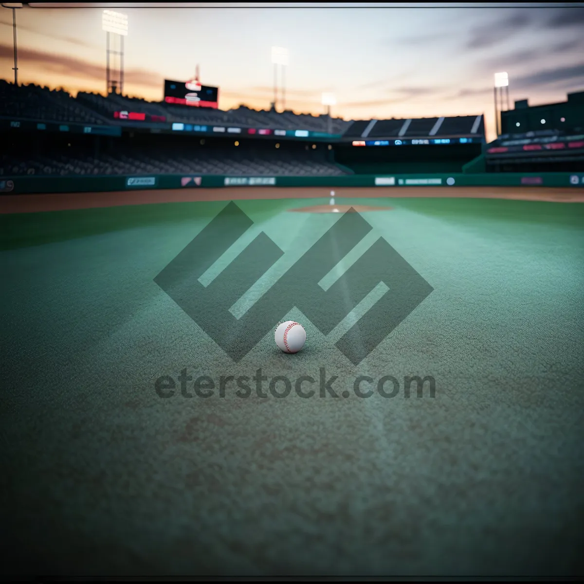 Picture of Nighttime Baseball: City Road Under a Starry Sky