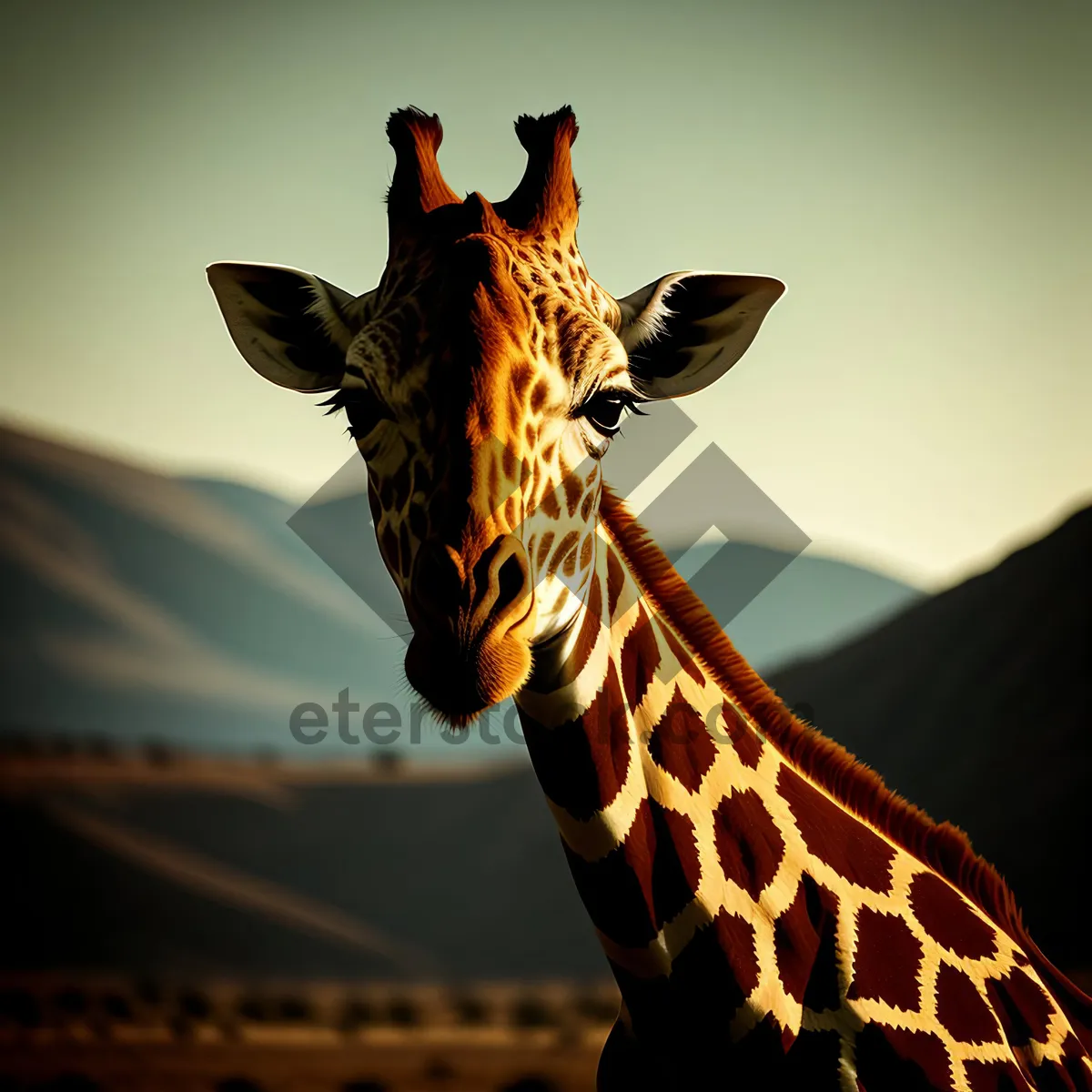 Picture of Wilderness Giraffe: Majestic Safari Park Mammal