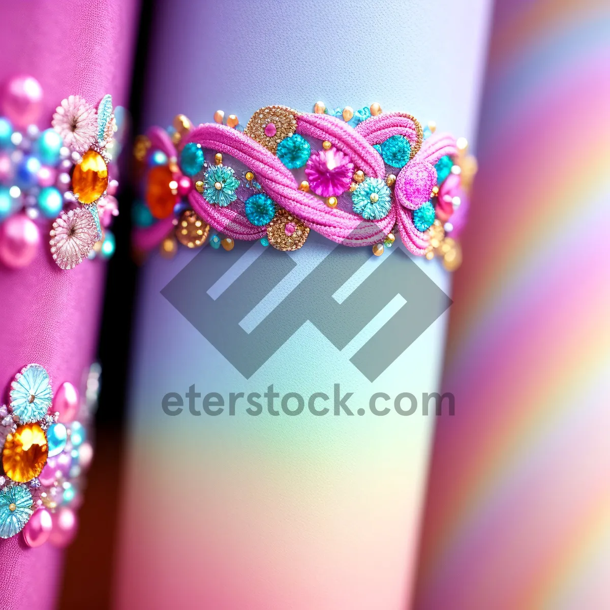 Picture of Bangle Flower Decoration in Pink