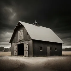 Barnhouse under the Rural Sky