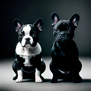 Cute Purebred Bulldog Puppy - Studio Portrait