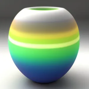 Colorful Shiny Glass Sphere Button