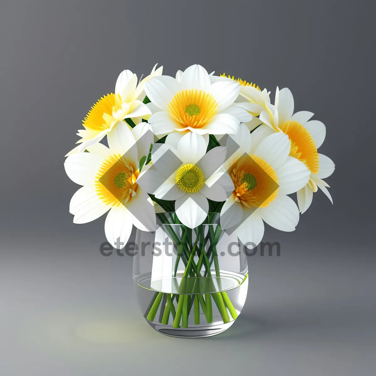 Picture of Yellow Daisy Bouquet - Vibrant Summer Blossoms and Floral Arrangement