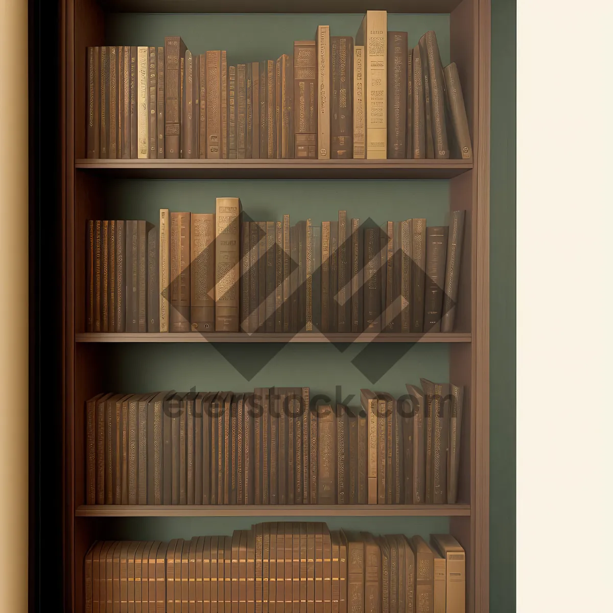 Picture of Interior Bookcase with Education Library Furnishing