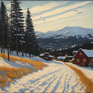 Winter Wonderland: Majestic Mountain Ski Slope